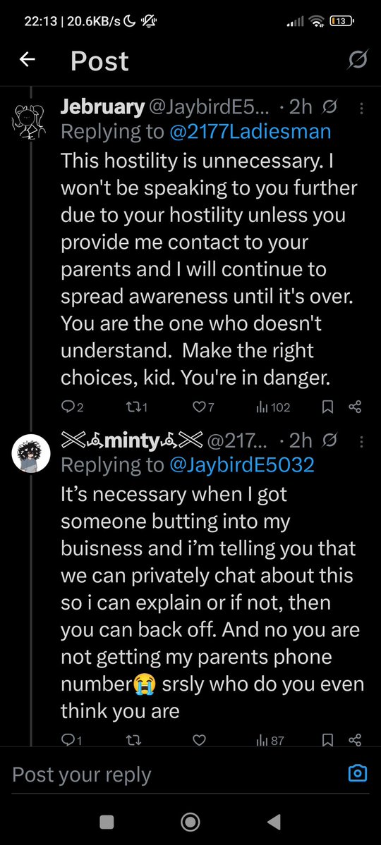 EvanWu551760's tweet image. Not only you need to block Lapi but Minty too ^^

Minty, despite being groomed as a minor, have the audacity to defend Lapi, despite lapi being a PREDATOR.

Minty tried to betray the society and he knew it this whole time