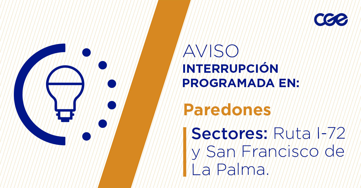 CGE_Clientes's tweet image. Para mejorar la calidad del suministro de nuestros clientes de #Paredones, este miércoles, entre 14:00 y 18:00 horas, se realizará una #InterrupciónProgramada (sectores en la imagen 👇) debido a trabajos de mejoras. Recuerda desconectar tus artefactos 🔌