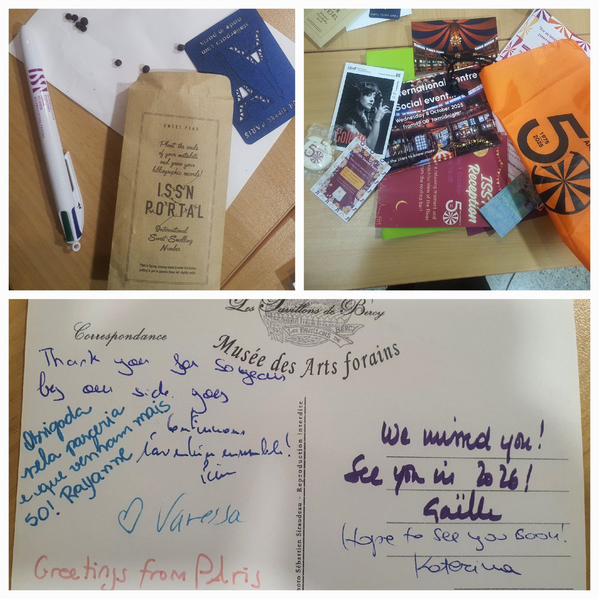 HMemari23's tweet photo. Today I received a package from the #ISSNIC that melted my heart💌
Missing the 50th anniversary due to visa issues was hard, but this gift brought  encouragement and joy.
Thank you, dear colleagues at ISSN IC!
I’ll plant the seeds and watch my bibliographic records grow too 😄🌱 https://t.co/D5wY0v74qG