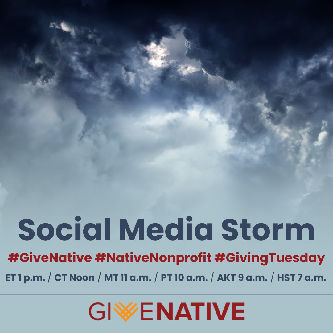 native_ways's tweet image. 🌪️ THE SOCIAL STORM STARTS NOW! 🌪️ 

1️⃣ Share this post 
2️⃣ Post about why you #GiveNative 
3️⃣ Tag a Native organization you love 
4️⃣ Explore &amp;amp; uplift a new Native nonprofit today 🔗 shorturl.at/dT4VI   

#GiveNative #NativeNonprofit #SupportNativeLed #IndigenousEveryday