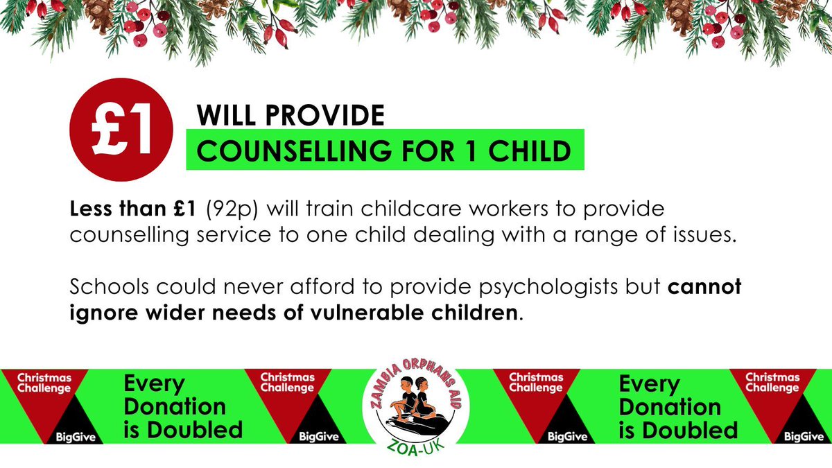 The Big Give Christmas Challenge is underway!

Even a small donation can make a big difference to a vulnerable child, helping them grow strong, stay in school and gain independence.

Please support us this Christmas: bit.ly/biggivezoa 

#ChristmasChallenge #GivingTuesday