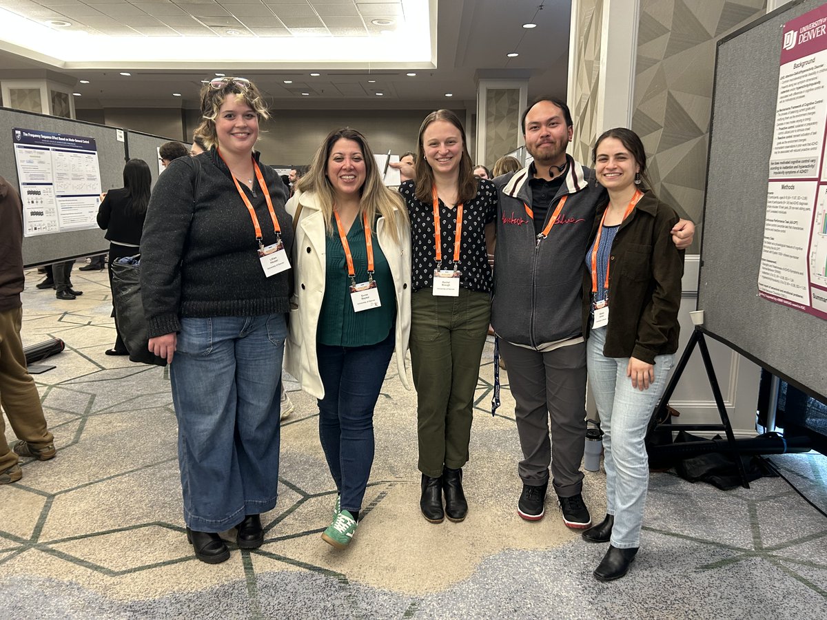 Our DU Psychology PhD students had a great time at the Psychonomic Society’s 2025 meeting in downtown Denver, where researchers shared cutting-edge work in cognitive and behavioral science. #psynom25 #Psychonomic2025 #CognitivePsychology  #BehavioralScience #AcademicConference