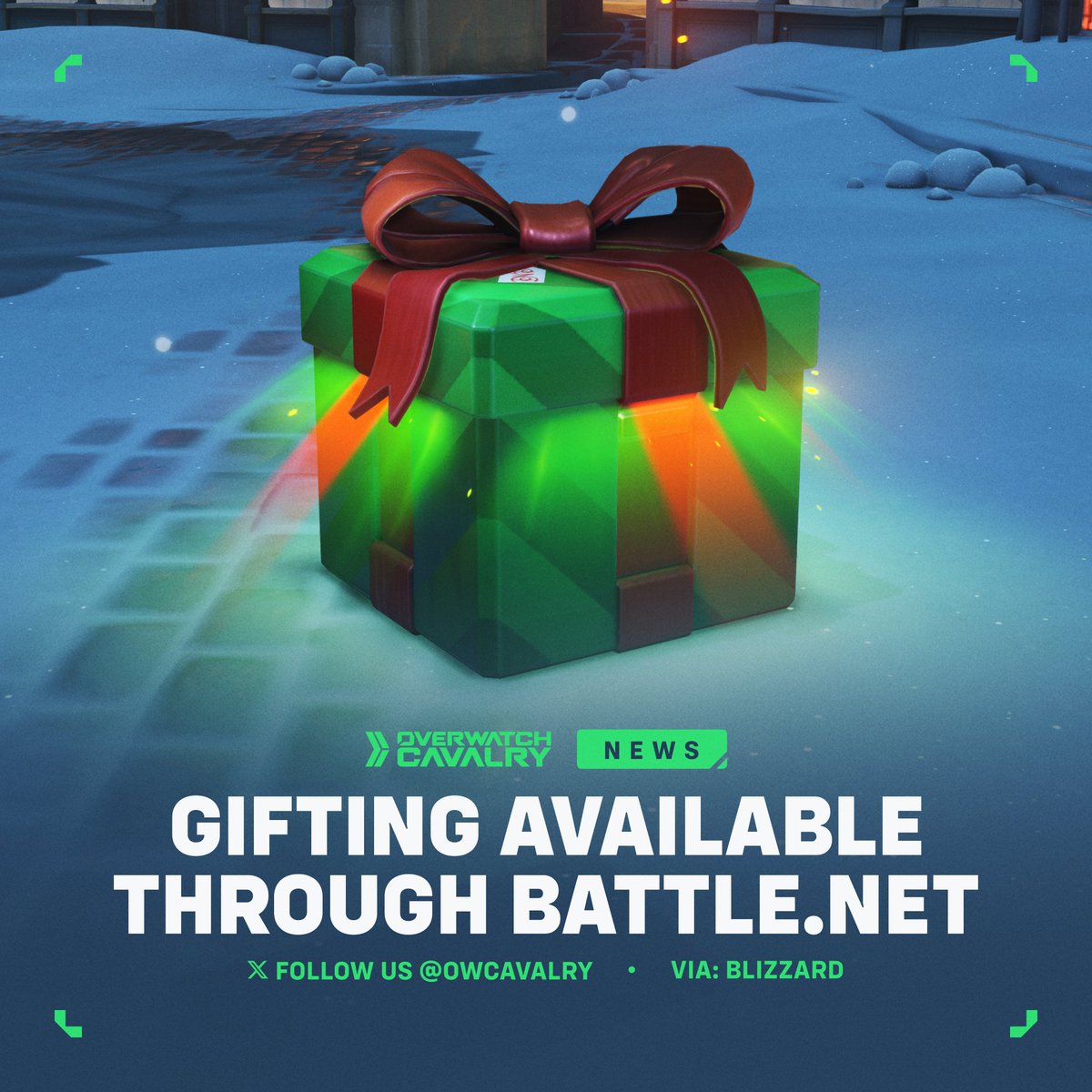 Gifting is coming to #Overwatch2 🎁

Battle Passes, Currency Bundles, and Premium Packs can be gifted to friends with a few clicks via <a href="/battlenet/">Battle.net</a>, perfect for spreading the holiday cheer.

✨ The system will continue to expand over time.