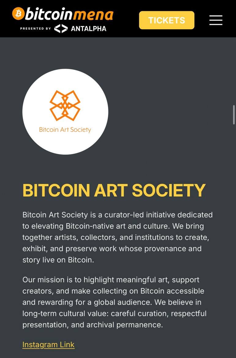 BtcArtSociety's tweet image. The cats out of the bag!

Bitcoin Art Society is sponsoring @bitcoinmenaconf in Abu Dhabi! 

Catch @SergeSats &amp;amp; @Yaraspucia_ with @denimBTC at the official Live Desk and around the conference.

See you soon!