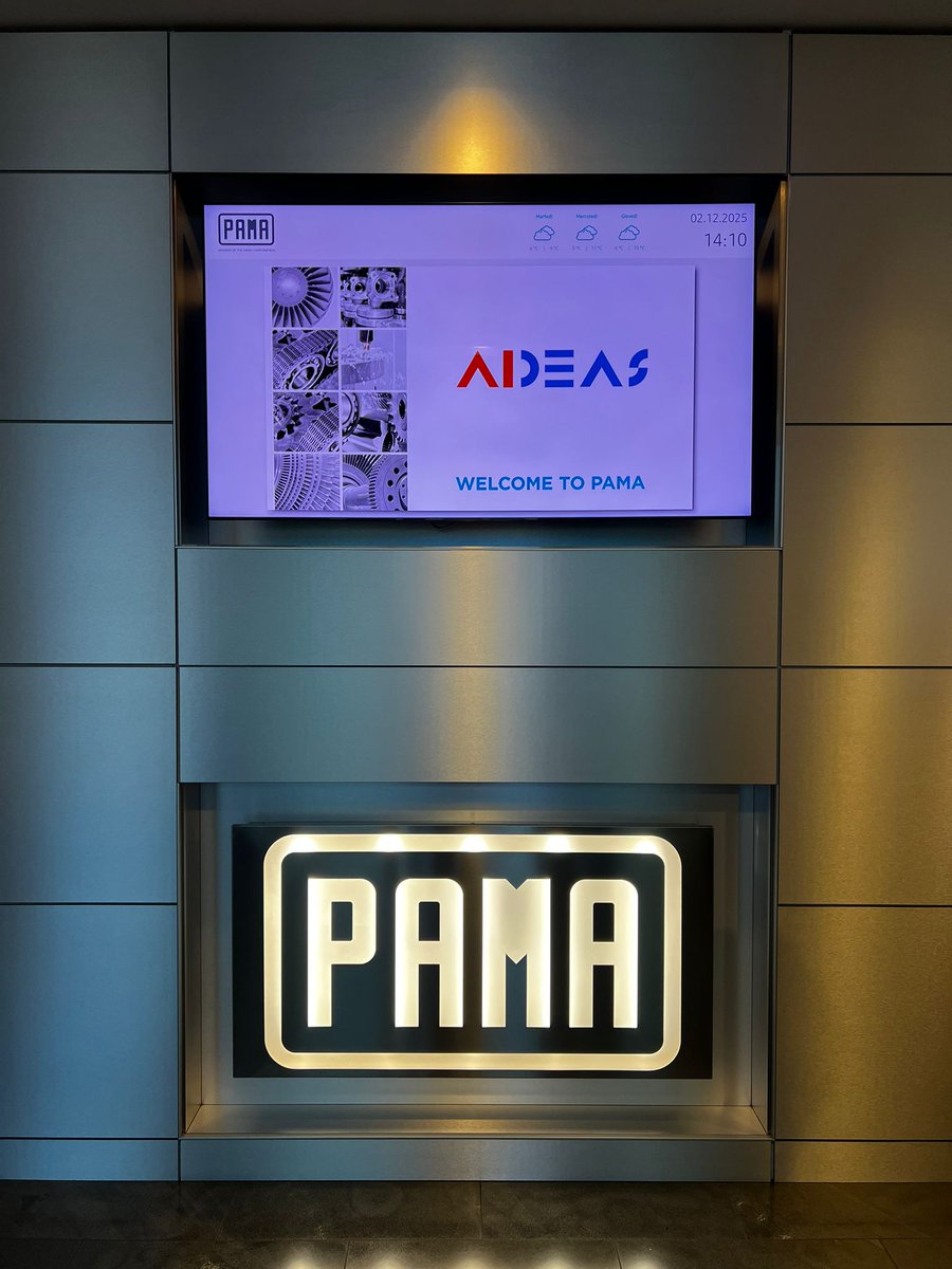 AIDEASProject's tweet image. Today we visited the PAMA factory, AIDEAS pilot, for the Final Review rehearsal. 

It is impressive to see Smart Retrofitter, Condition Evaluator, Fabrication Optimiser, PM, and Machine Passport working together on the plant floor. 

Everything is ready for the final Review!