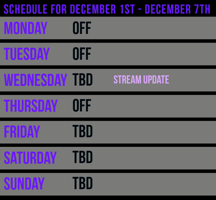 Brawn3r's tweet photo. HI Friends! #Twitch schedule is a bit in flux this week with the stream room reorganization, but there'll be an IRL update on things on Wednesday for streams going forward.   Sorry in advance that I don't have start times but will jump on the days planned. https://t.co/7eRh4lsMj9