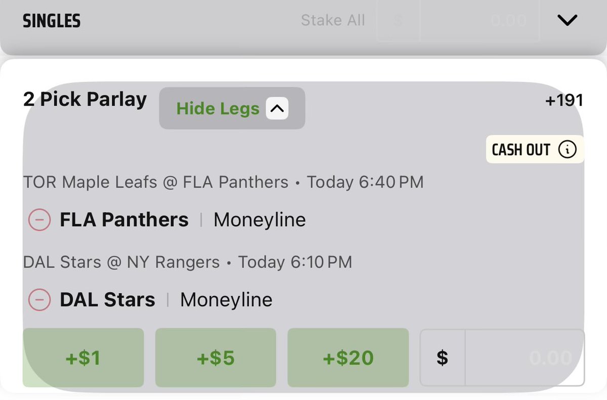 🚨 🚨 Collab post <a href="/SvSlips/">Sv Slips</a> x <a href="/HammerheadDFS/">Hammerhead DFS & Bets</a> 🚨 🚨

We got the Panthers ML (<a href="/SvSlips/">Sv Slips</a>) and we got the Stars ML (<a href="/HammerheadDFS/">Hammerhead DFS & Bets</a>) 

Join the FREE discord: discord.gg/scxfSvjES
Join the FREE whop: whop.com/sv-slips

#GamblingX #DraftKings #PrizePicks #NHL #Sportsbooks