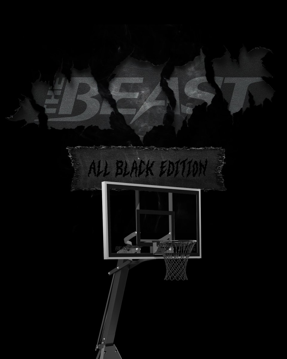 Spalding's tweet image. Introducing The Beast: All-Black Edition. Our premiere portable system is now available in a new, limited edition colorway. The portable hoop with the stability and reliability of an in-ground hoop. Snag yours exclusively at spalding.com 🔥

#Spalding #AlwaysBuilding