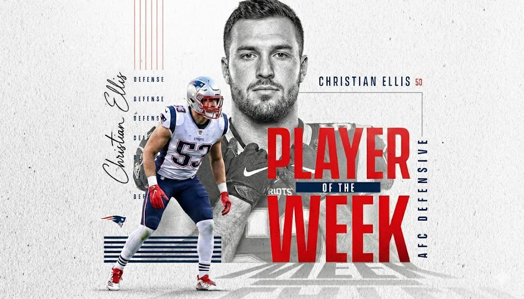 🎉 Congratulations to Patriots LB Christian Ellis’s on being named AFC Defensive Player of the Week 🎉