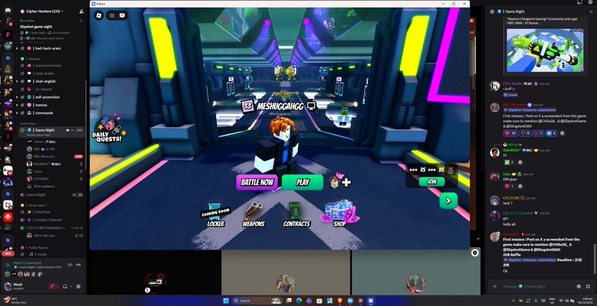 Meshweb3's tweet image. Had a blast hopping in with @CHGuild_, @SlipshotGame, and @SlingshotDAO.
Good games, good people, and some funny moments on the way 😄🎮