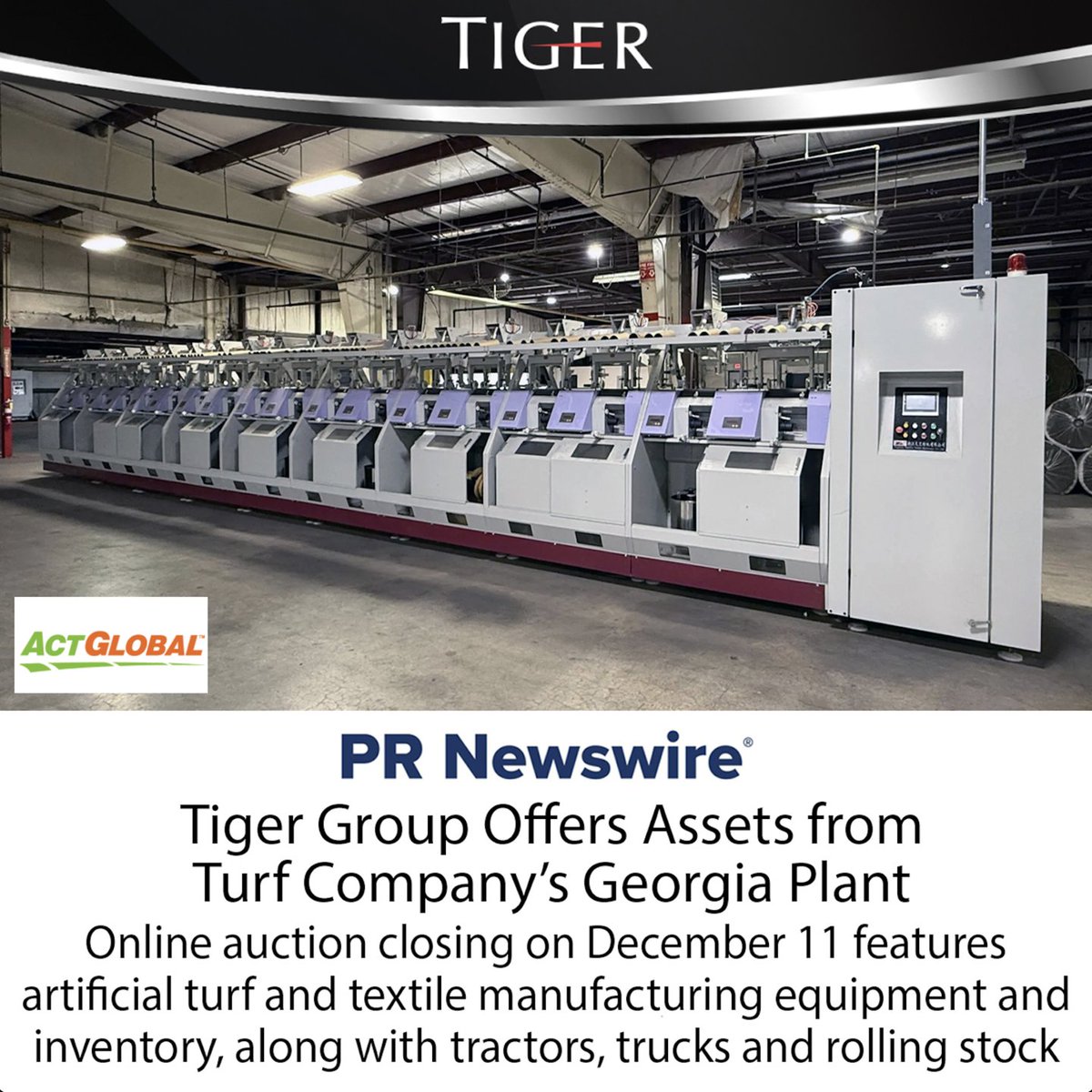 📢 New Press Release

If you're in turf, textiles, landscaping, manufacturing, or just looking for quality equipment and vehicles, this is a strong opportunity.

🔗 Read the full press release: hubs.la/Q03Wv0Rz0
🔗 View the auction catalog: hubs.la/Q03Wv6Nn0