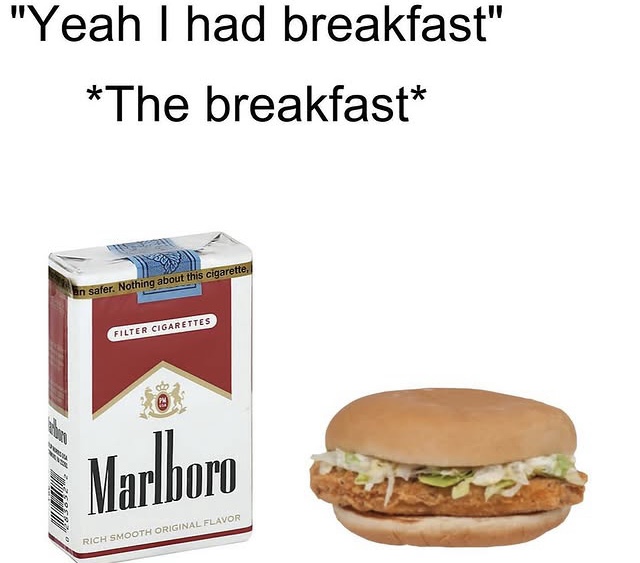 CigsMake's tweet image. Breakfast of champions