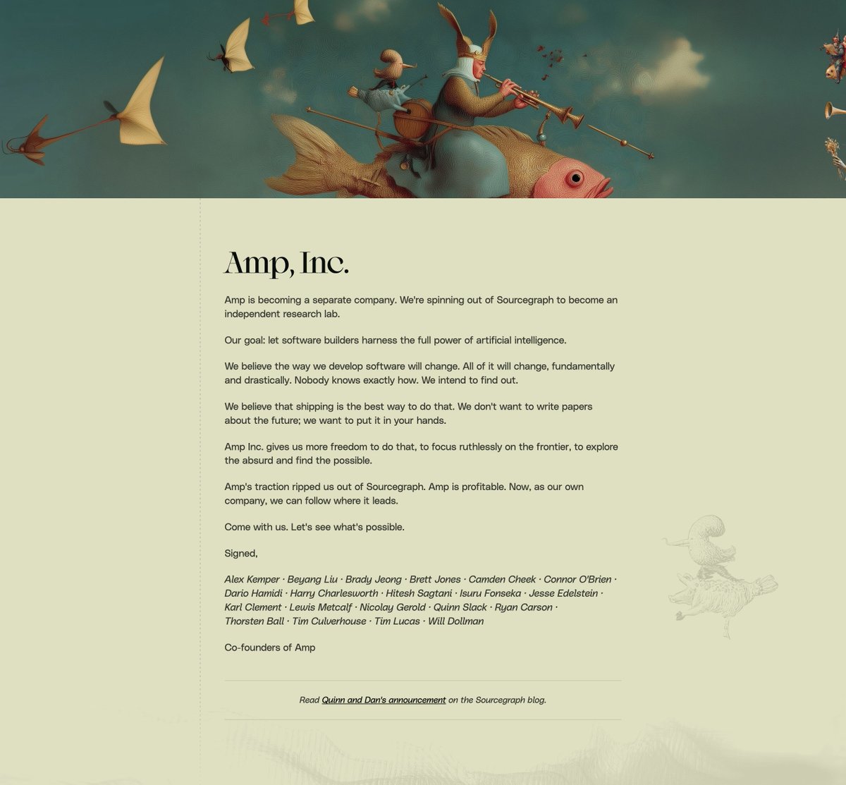 Amp spinout announcement