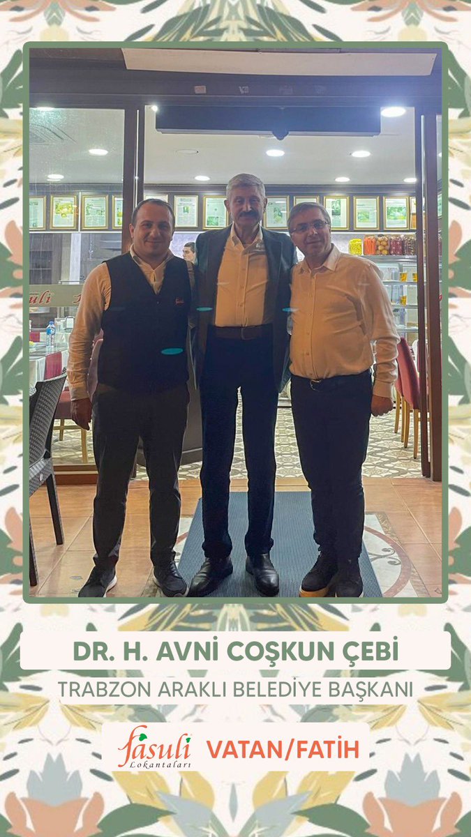makifkosetr's tweet photo. Araklı belediye başkanı Avni Coşkun Çebi 
Fasuli Vatan şubemizin misafiriydi.

@fasuli @fasuligurme https://t.co/uhMKhsQfRZ