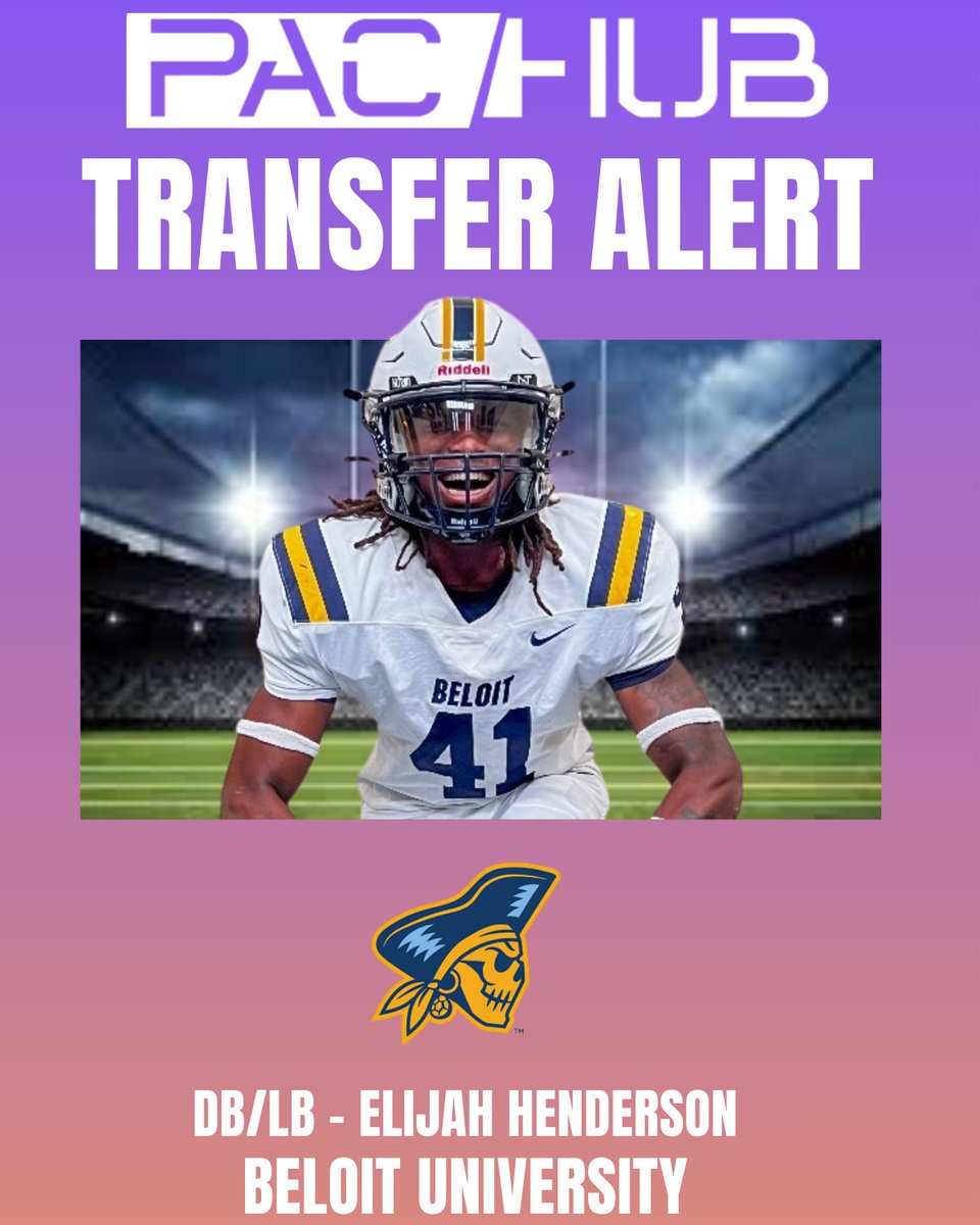 PacHub_'s tweet photo. TRANSFER ALERT - Beloit University DB/LB Elijah Henderson has entered the transfer portal! Take a look!

@elijahhendu4 https://t.co/YyXIDmwZJ4