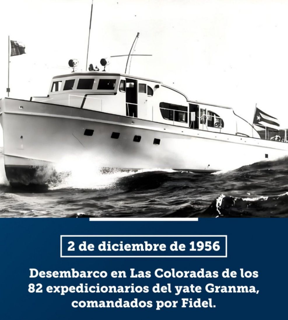 hector_sot59608's tweet photo. 💙/La #FEEMHabana recordando el heroico desembarco, semilla del Ejército Rebelde y la Revolución .
De las olas 🌊 del Granma , surgió la fuerza invencible de un pueblo .
Del Granma brotó la luz de la libertad !Honor a los 82 expedicionarios! 
!Una Victoria Que Cambió la Historia! https://t.co/89canKrvhy