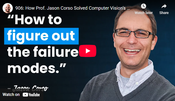 ORIresults's tweet image. 📝 Class is in session! Prof. @_JasonCorso_—@Voxel51 Co-Founder &amp;amp; Chief Scientist—dropped by the @superdatasci Podcast with @JonKrohnLearns🎙️to discuss how #Voxel51 is solving #ComputerVision’s data problem.

Drawing on 20+ years in computer vision research, Corso discusses…