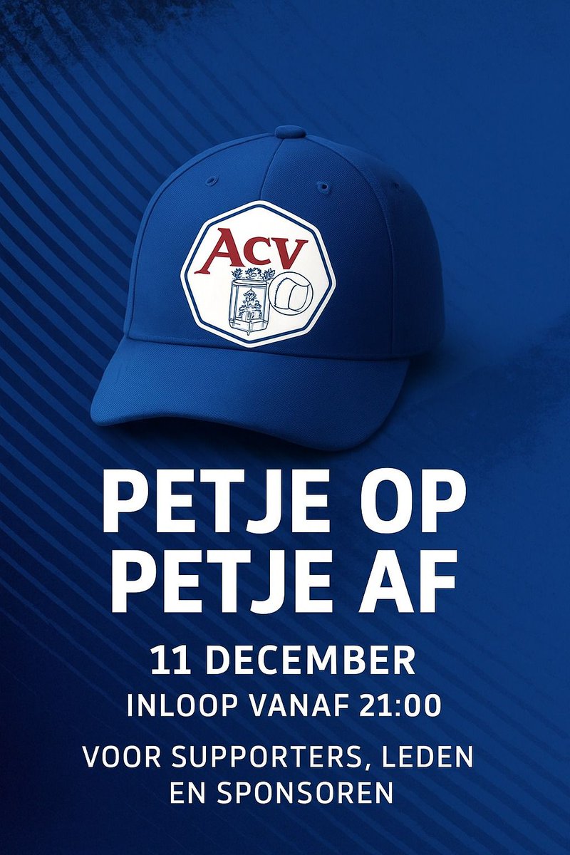 🧢 Laatste trainingsavond 2025: Petje op - Petje af #mooisteclub 

➡️ acvassen.nl/1/4244/laatste…