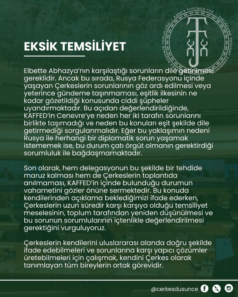 KAFFED ve Eksik Temsiliyet