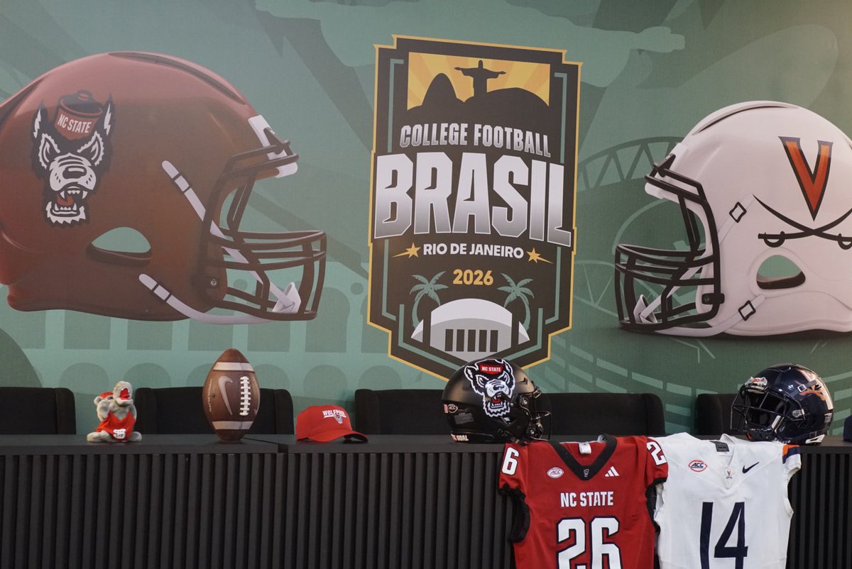 O Rio não para de surpreender! 🏈 

Em 2026, a Cidade Maravilhosa vai receber um evento histórico: o primeiro jogo oficial de College Football no Brasil! Virginia Cavaliers x NC State Wolfpack desembarcam no dia 29 de agosto pra transformar o Estádio Nilton Santos em palco de +