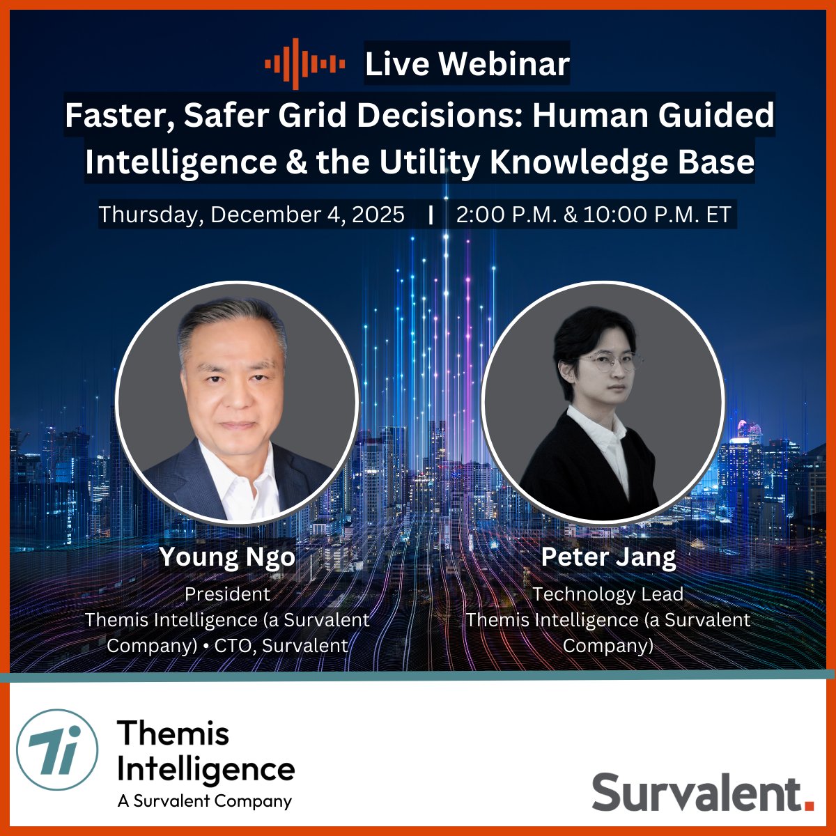 survalent's tweet image. Still time to register! Don’t miss our Dec 4 webinar on how Human Guided Intelligence (HGI) + the Utility Knowledge Base (UKB) help #utilities build trusted AI workflows: bit.ly/4qWnMhf
📅Dec 4 | 2:00 PM &amp;amp; 10:00 PM ET
Speakers: Young Ngo; Peter Jang
#TrustedIntelligence