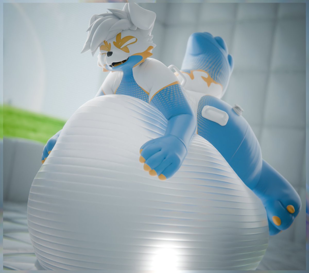 Fruitiger Yoga.... This Yoga Ball is so weird it doesn't make any sense..