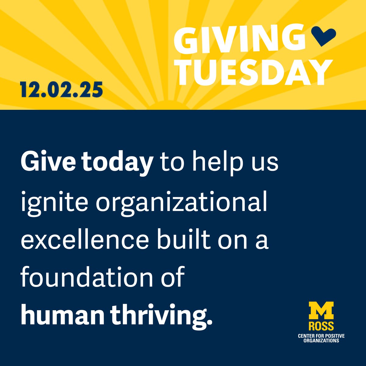 PositiveOrg's tweet image. In this season of gratitude, we thank YOU for being part of the CPO community! Our work thrives because of the shared commitment of people like you... And to keep growing, we need your support. #GivingTuesday 💛 

Please direct gifts to our giving basket: myumi.ch/QwpAz