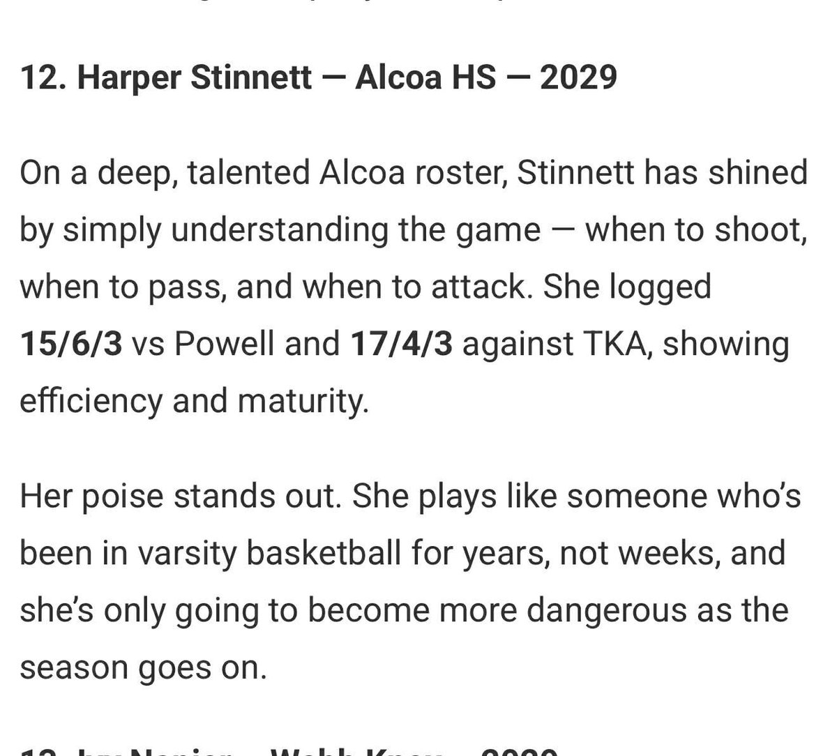 Thank you for the recognition! So grateful! <a href="/alcoagirlsbball/">Lady Ts Basketball</a> <a href="/_BlakeDerrick/">Blake Derrick</a> <a href="/coachb3kids/">David Baumann</a> <a href="/MeadeHoops/">Amanda Meade</a> <a href="/IE_Showcase_/">𝗜𝗻𝘀𝗶𝗱𝗲𝗿 𝗘𝘅𝗽𝗼𝘀𝘂𝗿𝗲 𝗦𝗵𝗼𝘄𝗰𝗮𝘀𝗲</a> <a href="/MarkPancratz/">Mark Pancratz</a> <a href="/TNLadyImpact29/">Tennessee Lady Impact 2029</a> <a href="/2HYPEsports/">Too Hype Sports</a> <a href="/ProEdgeWBB/">Pro Edge Women’s Basketball</a>