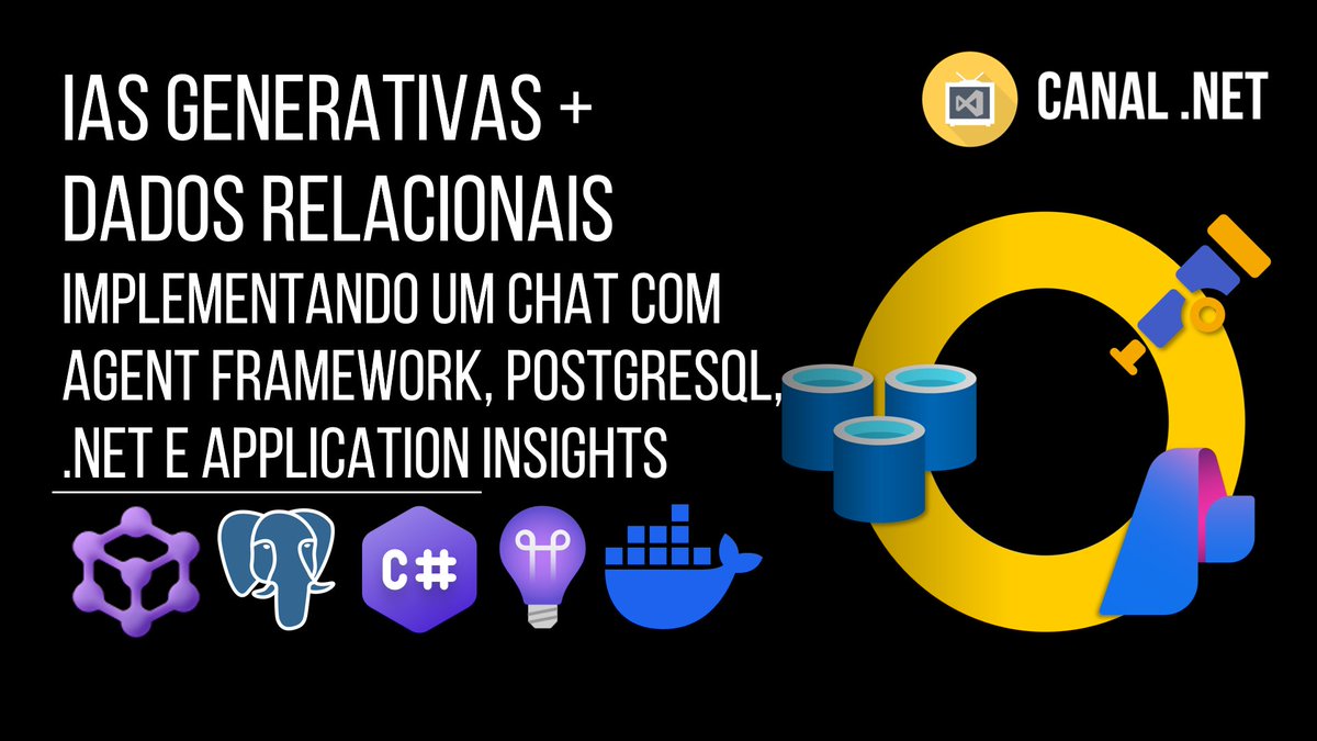 RenatoGroff's tweet image. Novo vídeo no Canal .NET -&amp;gt; IAs Generativas + Dados Relacionais: exemplo de chat com PostgreSQL, Agent Framework e AppInsights -- Link: youtube.com/watch?v=kOUl1w…

C/ @diegoonazure @waltercoan @brunobritodev @NIZZOLA 

#azureopenai #data #agentframework #genai #ollama #llama #openai