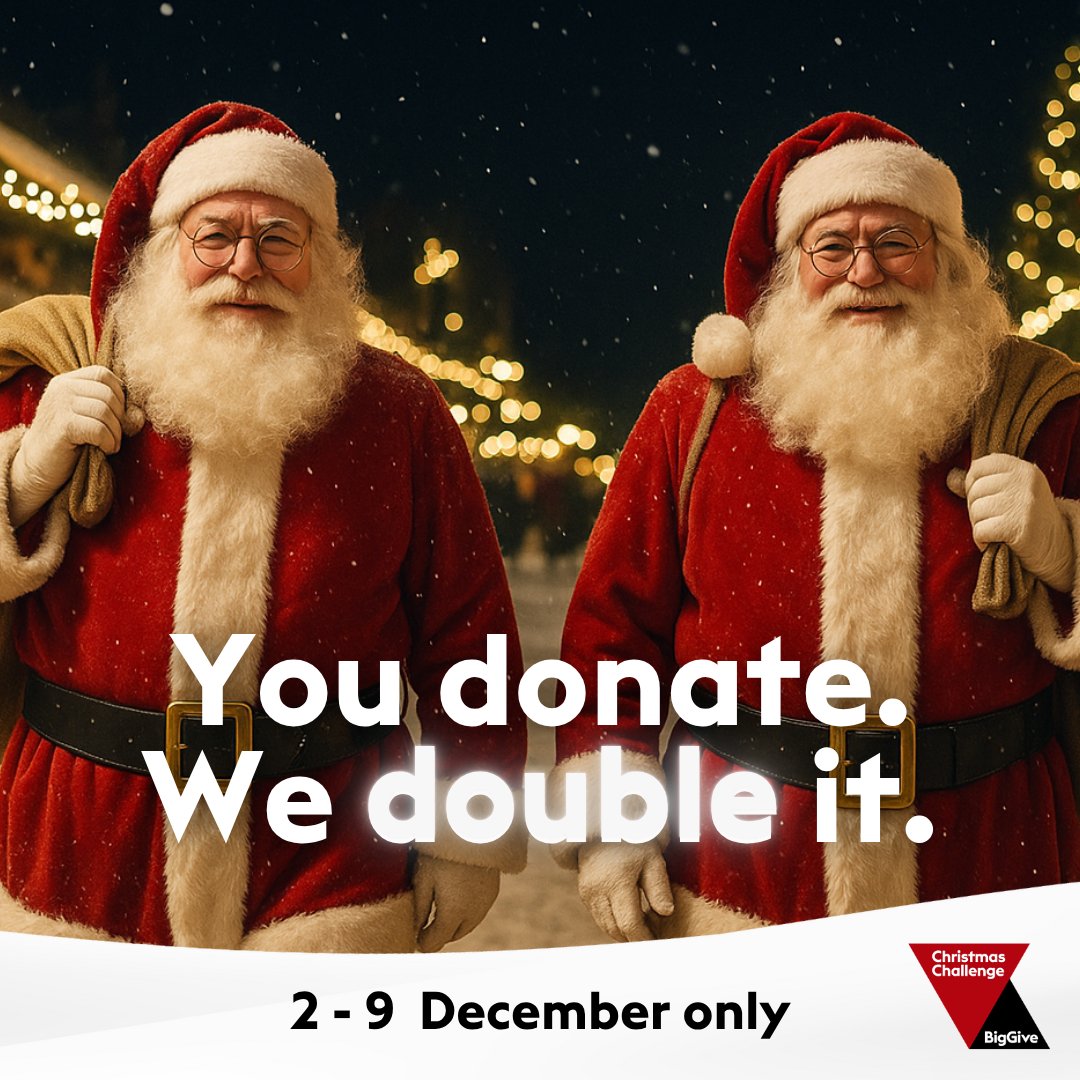 The first day of the #ChristmasChallenge is wrapping up… but the magic isn’t over.

As you clock off and settle into your evening, there’s still plenty of time to make a donation to a charity, AND we’ll double it (for free) so your gift goes twice as far. bit.ly/CC25-Social