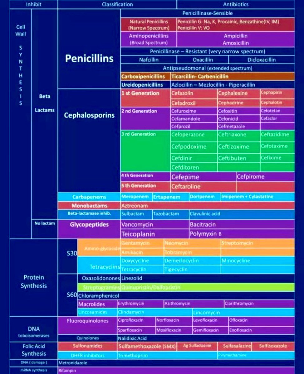 Propharm7's tweet image. 💡 Classification of Antibiotics