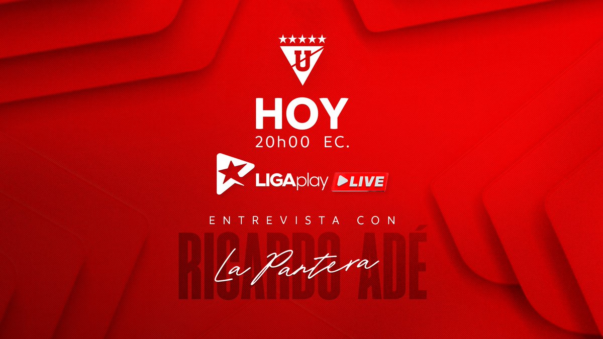 🚨 Hoy tenemos LIVE de #LIGAPlay por la previa al 🆚 #LIGAEmelec 

🫵 Tendremos una entrevista exclusiva con Ricardo Ade