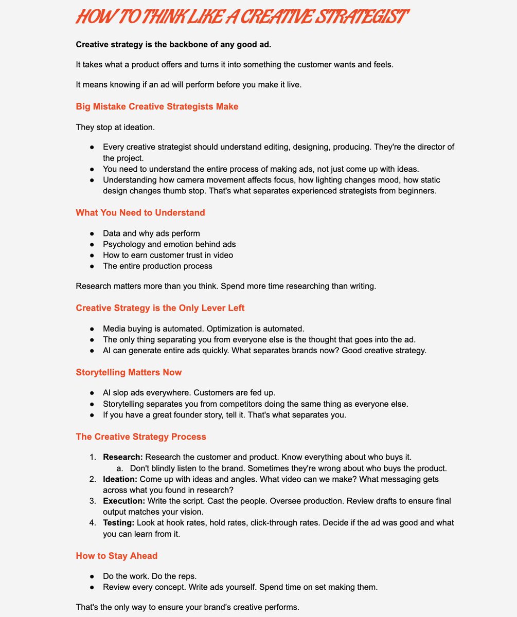 If you want your brand to generate an absurd amount of $$$ from creative this next year, you need to