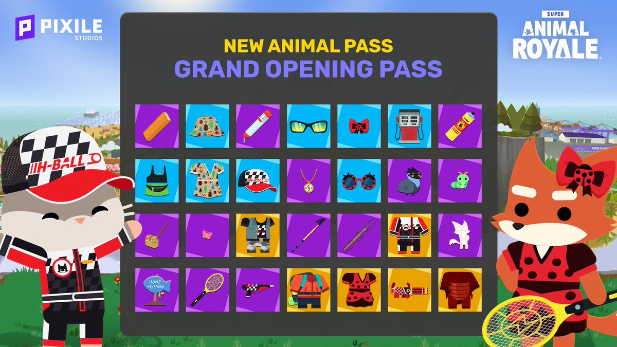 Here’s a first look at the brand new Grand Opening Pass 🗺️

It arrives next Tuesday, December 9th alongside Super Animal World. And as always, previous season passes never expire so Season 11 will move into the archive!