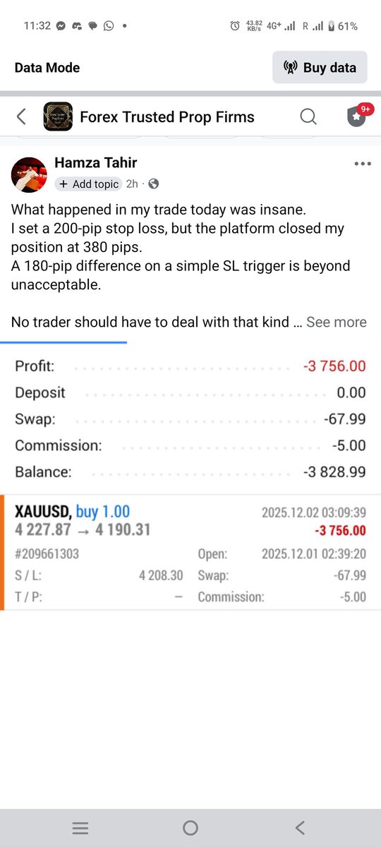 Important Update for All Traders

I want everyone in the community to be extremely careful with Funding Pips.
Once again, their execution has proven how unfair and unreliable this firm has become.

On the M1 candle, price moved normally from 4214 to 4199.5,
but Funding Pips still
