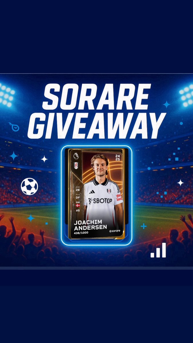 🚨SORARE GIVEAWAY 🚨

Win a Limited player ! 🔥⚽

To enter:
1️⃣ Like &amp; Retweet this post
2️⃣ Follow <a href="/LucaRagnar90/">LucaRagnar90</a> 
3️⃣ Comment with your Sorare username AND…….

           X2  x2  x2  x2  
💡 ⚠️⚠️⚠️You can DOUBLE your chances by following the instructions in the FIRST COMMENT!