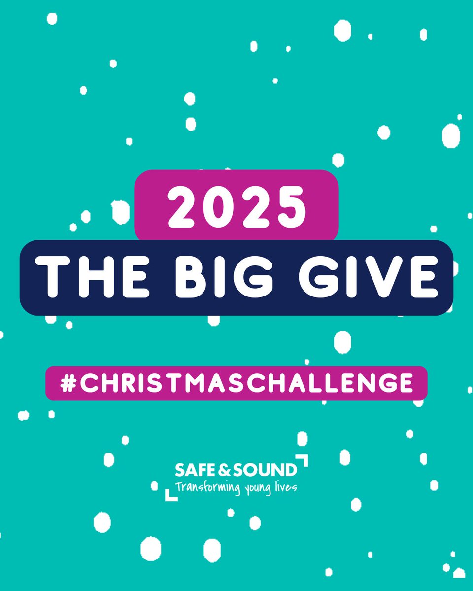 The 2025 Big Give #ChristmasChallenge has officially started - and that means for one week only, your donation to Safe and Sound can be DOUBLED! 💙

Donate now and double your impact 👉 donate.biggive.org/campaign/a05WS…

#BigGive2025 #ChristmasChallenge #SafeAndSound #Derby