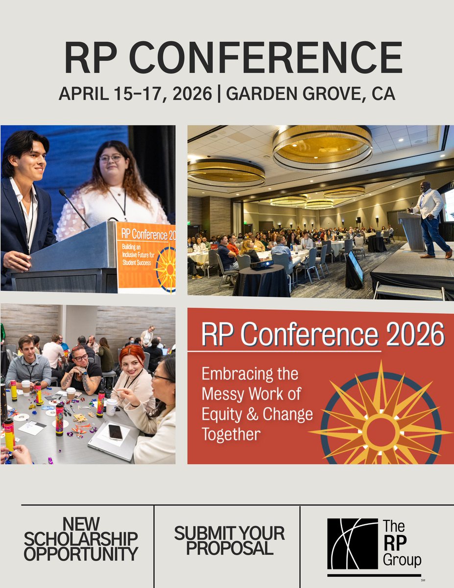 ‼️ The RP Conference Proposal Deadline has been EXTENDED: Tuesday, December 9, 2025, at 11:59 p.m! Submit your proposal: hubs.ly/Q03Wjrh00 #IRPE #CACommunityColleges #NonProfit