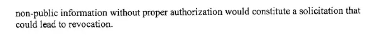 Cam, I was hoping you hadn't signed this document, but maybe you haven't actually read it. You have now promised only to "solicit" information from approved government sources, promised not to speak to sources who aren't explicitly authorized to speak with you, and have promised