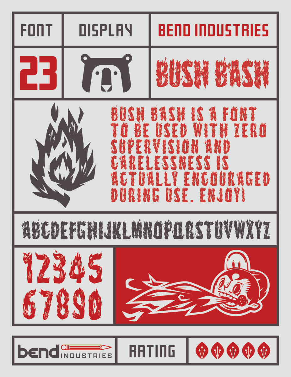 BendIndustries's tweet photo. #bushbash is now on sale for the low price of 6 clams. That's less than a coffee, well after tip .Check it out @bendindustries and help a moderately starving artist....buy coffee.
#type #fontsforsale #typography #fonts #lettering #firesale #designforsale #artwork #graphicdesign https://t.co/IU9zD7CEWj