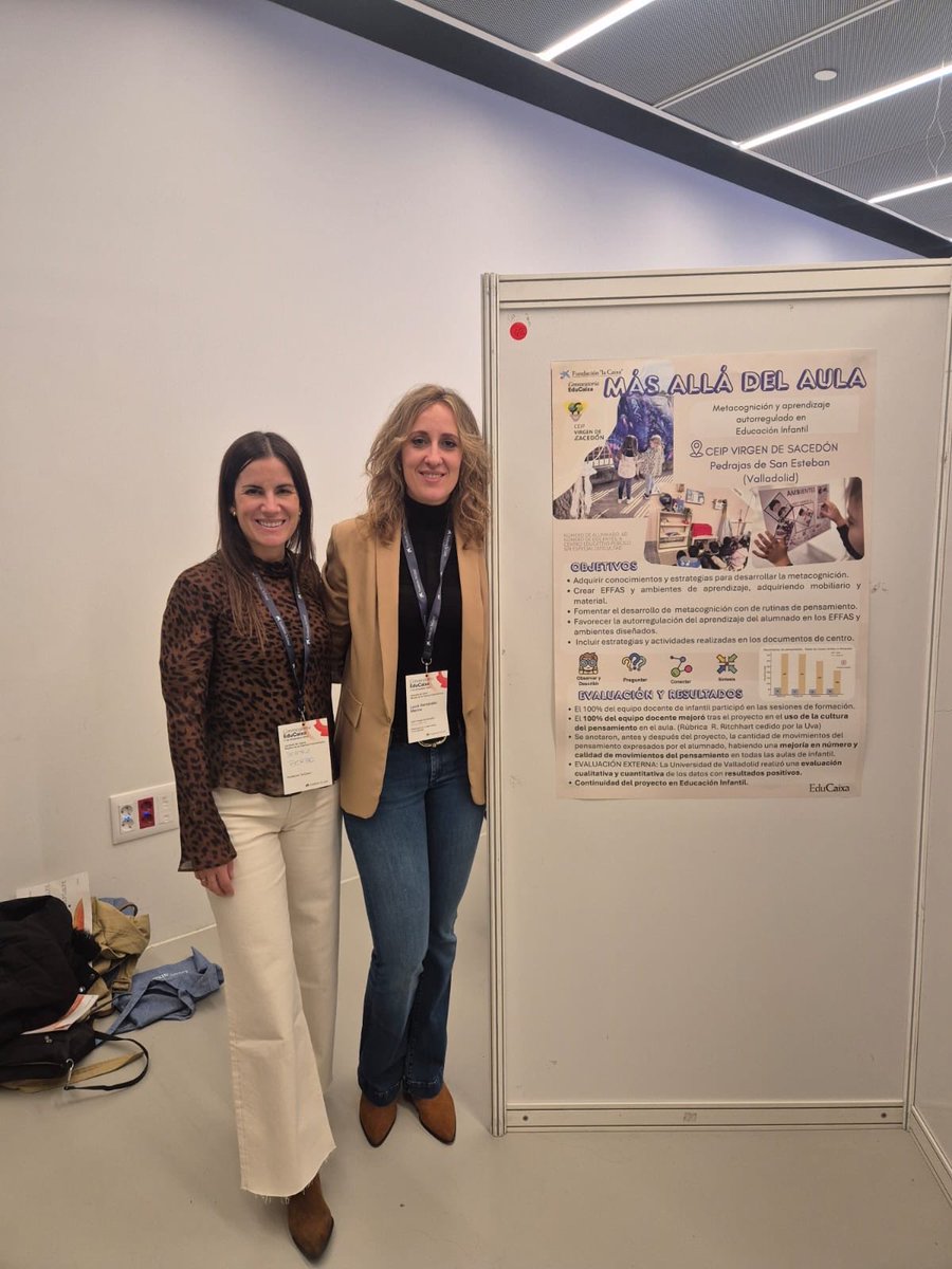 CEIPVdeSacedon's tweet image. ✨Acudimos a la jornada final de @Educaixa 24-25 con nuestro proyecto “MÁS ALLÁ DEL AULA”.
🧠Impulsamos rutinas y movimientos de pensamiento para desarrollar funciones ejecutivas.
🌱Sistematizamos el trabajo por ambientes para favorecer el #aprendizajeautorregulado

#Conexiones