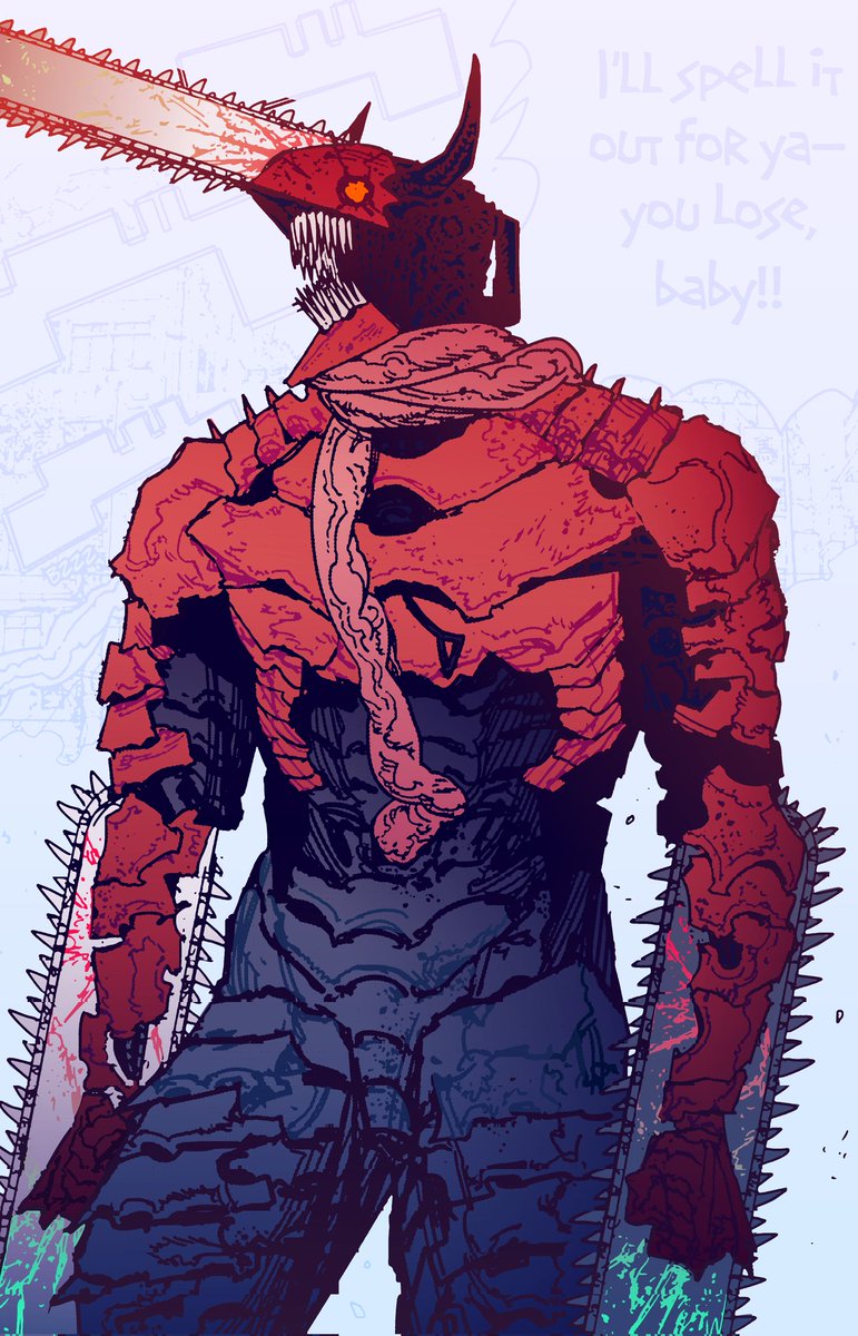 AsaMiiBee's tweet image. Tried my hand at coloring Denji-Man!

#csm222