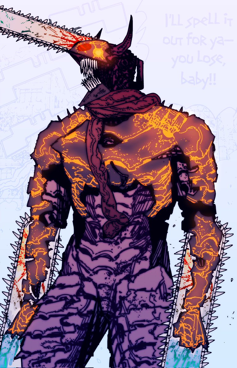 AsaMiiBee's tweet image. Tried my hand at coloring Denji-Man!

#csm222