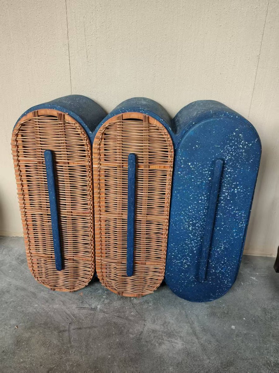 BasketsWillow's tweet image. How does this blue hue feel? The hand-woven, all-natural willow storage cabinet, combined with meticulously handcrafted microcement, creates a rugged yet natural beauty that blends seamlessly into one piece  #roconlybasket #lantianbasket #storagebasket #Wickerbasket #Basket