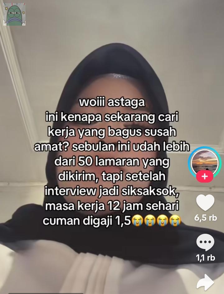 💚 Semakin kesini dunia pekerjaan emg makin makin 🤡 kan, udh sulit sekalinya dpt kebanyakan emg se badut 🤡 itu  😭