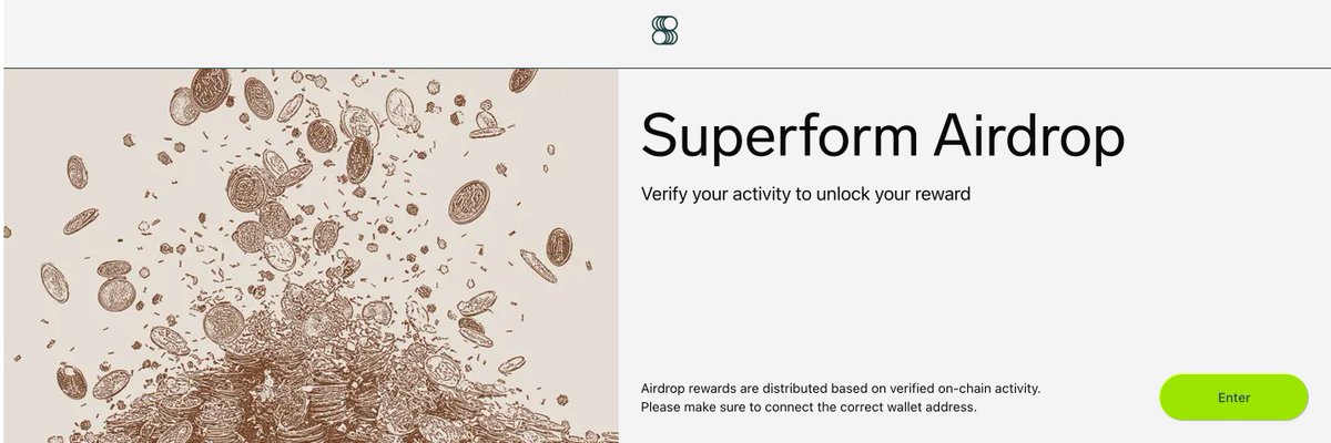 Superform Airdrop Eligibility Checker is Live! 🪂

You can now check your eligibility and register for the upcoming Superform airdrop.

🔗 Check &amp; Register: claim.superformfoundation.org
📌 Registration deadline: To be announced (must register before TGE)

✅ Who is eligible?
Anyone