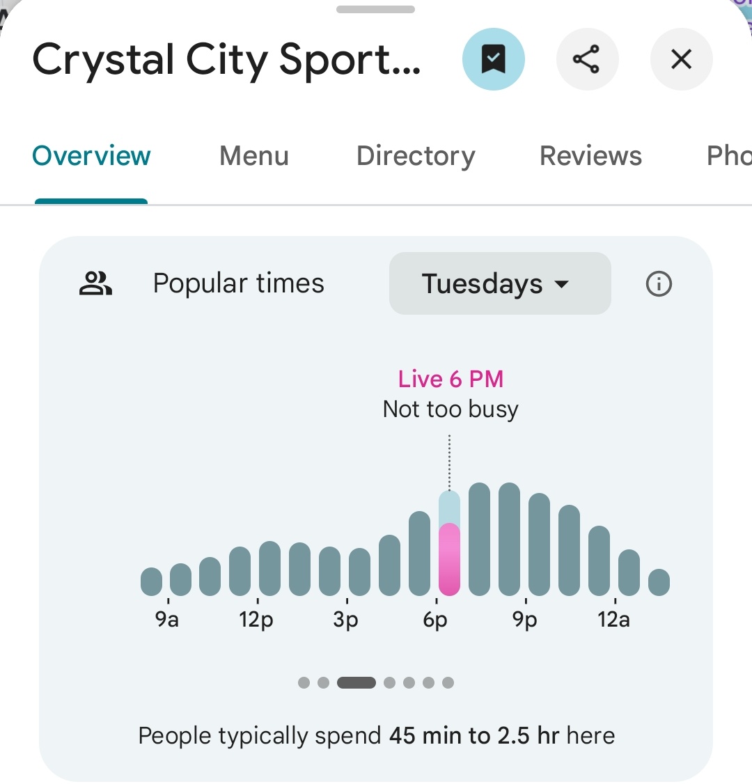 The closest Papa Johns to the Pentagon is reporting above average traffic. 

The Pentagon subway station is reporting high traffic. 

Most other pizzerias are reporting below average traffic, as is the nearby sports bar, Crystal City Sports Pub.

As of 6:22pm ET
