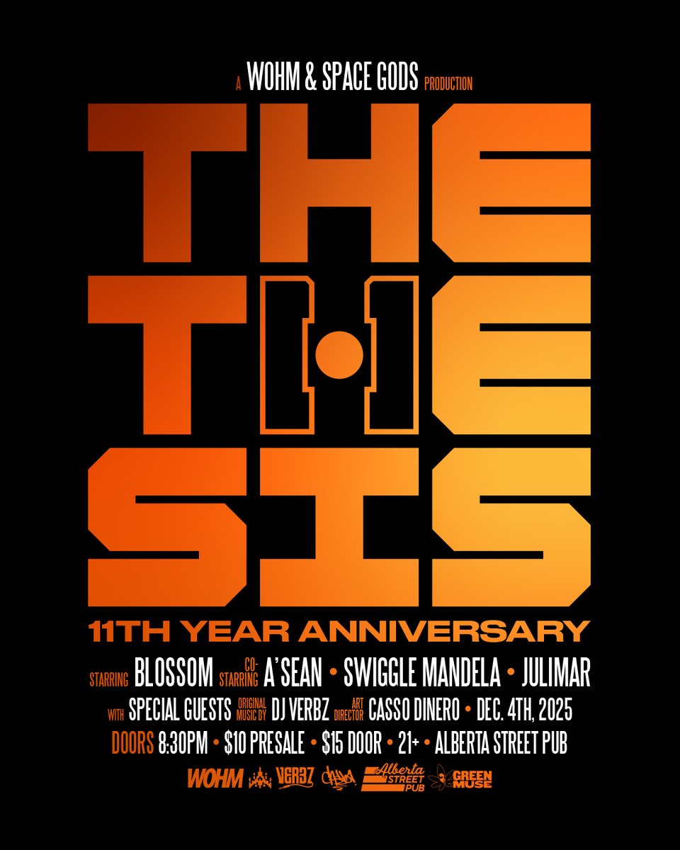 TheThesisPDX's tweet photo. CELEBRATE 11 YEARS WITH US THIS THURSDAY AT ALBERTA STREET PUB IN PORTLAND, OREGON! https://t.co/q8wwbOfyN2