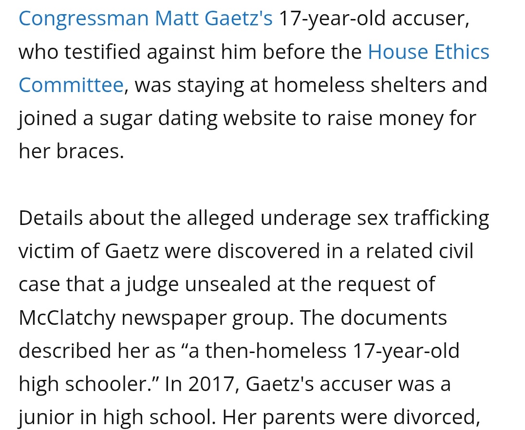 NoireMinou's tweet photo. @RonFilipkowski .
REPRESENTATIVE OF WHAT
MAGA?
Isn't Matt Gaetz the guy who just got exposed for having sex with a 17 year old homeless girl (who wanted money for braces) &
Gaetz paying her for sex like she was a hooker?
A JUNIOR IN HIGH SCHOOL
WTF MAGA CHRISTIANS
.
#TruthWillsetUSfree https://t.co/bURiybGE3B