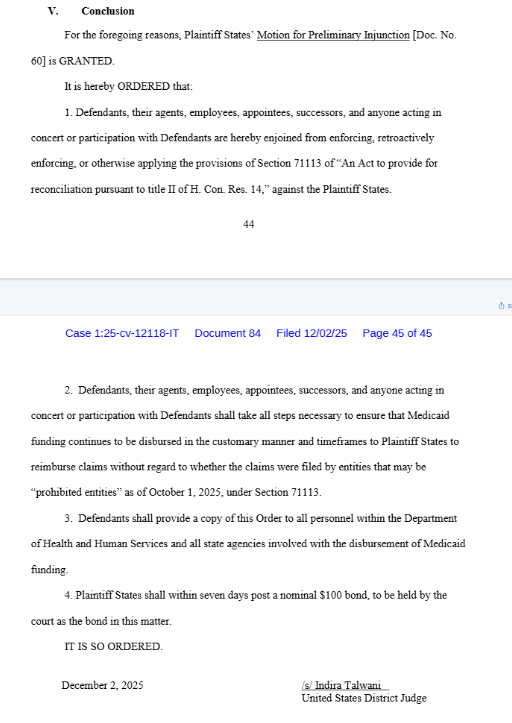 EricLDaugh's tweet image. 🚨 JUST IN: Obama Judge Indira Talwani BLOCKS President Trump&apos;s Big Beautiful Bill from defunding Planned Parenthood across multiple states

What a JOKE.

This is a LAW passed by Congress. Talwani is NOT President of the United States.

It will be swiftly overturned. IMPEACH HER!